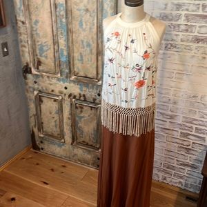 Silk embroidered Anthropologie blouse